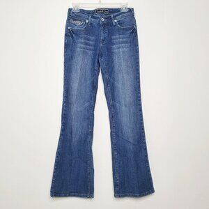 Vanilla Star Flared Rhinestone Accent Denim Jeans Flare (New without  tag_)